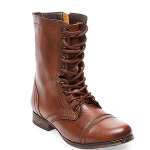 Steve Madden Troopa Brown Leather Boots